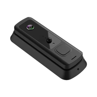 Sonnette vidéo à stockage cloud 1080P en alliage de zinc noir alimentée par batterie pour une utilisation internationale, sécurité domestique intelligente, application Tuya