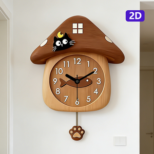 <span class=keywords><strong>Orologio</strong></span> <span class=keywords><strong>da</strong></span> <span class=keywords><strong>Parete</strong></span> in Acrilico a Forma di <span class=keywords><strong>Gatto</strong></span> 2D <span class=keywords><strong>con</strong></span> Pendolo - <span class=keywords><strong>Orologio</strong></span> Silenzioso Non Cronometrico per Soggiorno e Camera <span class=keywords><strong>da</strong></span> Letto - Product Image 4