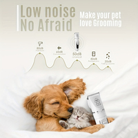 Tondeuse et tondeuse à barbe 3-en-1 sans fil pour animaux de compagnie avec lumière LED, lime à ongles et charge USB – Kit complet pour toilettage canin professionnel