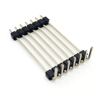Connecteurs mâles à angle droit à 7 broches, pas de 2,54 mm, pour carte de circuit imprimé, fabriqués par RealRun China Supplier Factory