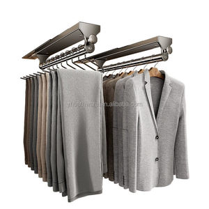 Garde-robe murale entrepôt magasin garde-robe pull <span class=keywords><strong>pantalon</strong></span> chambre glissière Rail cintre vêtements Multitube <span class=keywords><strong>pantalon</strong></span> cintre support - Product Image 1