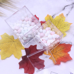 2*2*2'' faveur de mariage doux cube boîte cadeau en plastique bacs à bonbons boîte à bonbons en acrylique avec couvercle - Product Image 5
