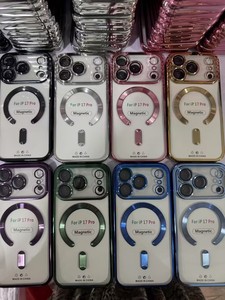 Heybingo Best-seller Étui de charge sans fil magnétique transparent en TPU avec électroplaqué pour 15 <span class=keywords><strong>Pro</strong></span> Max 14 <span class=keywords><strong>Pro</strong></span> 13 <span class=keywords><strong>12</strong></span> - Product Image 6