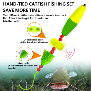 <strong>Bass</strong> &amp; Saltwater Fish Rigs Float Rigs Tackle Santee Rig 6/0 7/0 Single Hook Carbon Steel Lake Fishing - Product Image 2