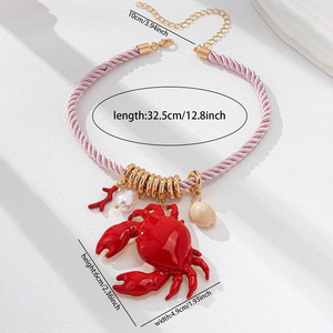 Qingdao <strong>Jewelry</strong> 1-Piece Trendy Multi-Pendant Necklace Beach Ocean Shell Coral <strong>Crab</strong> Cross-Border E-commerce Buddhism - Product Image 6