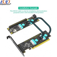 Kartu Ekspansi Riser PCIe X16 PCI-E 5.0 16X ke 2 * MCIO (SFF-TA-1016) 8i Connector Grosir Pabrik
