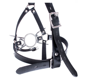 Bon prix Bdsm Slave Nose Hook Oral Fixation Fetish Open Mouth Bite Gag With Nose Clip Sex Toys of Leather Head Bondage Harness - Product Image 6