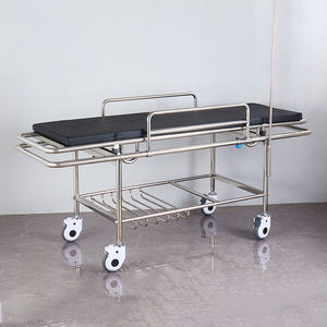 Carrello per Pazienti in Acciaio Inossidabile con Quattro Ruote Piccole, Arredamento Ospedaliero - Product Image 1