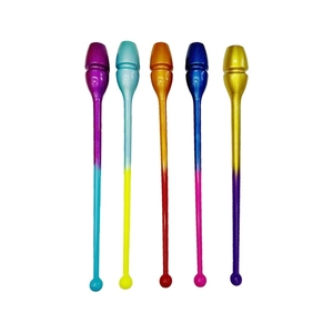 Bâtons de gymnastique scintillants bicolores en gros, dégradé de couleurs, pour la performance de gymnastique artistique des enfants - Product Image 2