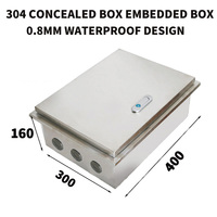 300 * 400 * 160 - Verdeckter wasserdichter Verteilerkasten aus Edelstahl, 32A, eingebetteter verdeckter Kasten