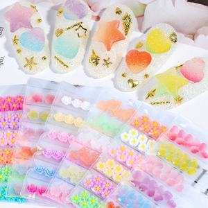 GREENKEM-paquete <span class=keywords><strong>de</strong></span> 6 rejillas para manicura DIY, varios pétalos <span class=keywords><strong>de</strong></span> resina esmaltados, flores, perlas, diamantes <span class=keywords><strong>de</strong></span> imitación, Rosa acrílico 3D, arte <span class=keywords><strong>de</strong></span> <span class=keywords><strong>uñas</strong></span> - Product Image 6