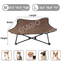 CanboPet Lit pliable extérieur intérieur pour animaux de compagnie pour petits chiens moyens ou grands Lit portable respirant pour chien