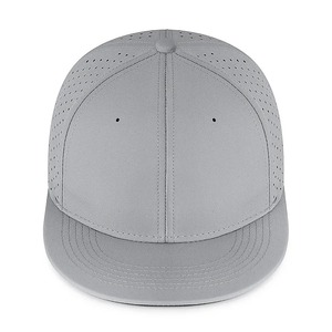 6 paneles de ala plana Vintage resistente al agua agujero perforado de corte láser sombreros deportivos bordado Logo personalizado Gorras Snapback Cap - Product Image 3