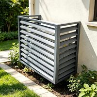 Cache-climatiseur extérieur en aluminium sur mesure, étanche, avec persiennes, pour jardin et cour arrière, protection de la vie privée