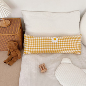 Living Room <strong>Cushion</strong>,Cotton Embroidered <strong>Long</strong> Pillow Sofa Bay Window Baby Bed Pillow with Core Removable <strong>Throw</strong> Pillow - Product Image 6