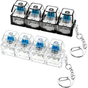 <b>Keyboard</b> Fidget Keychain 4 In 1 Decompression Button Clicker Toy For Stress Relief Unisex Plastic Age 8 To 13 Years - Product Image 1