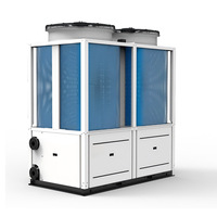 Unité de refroidissement par scroll à onduleur refroidie par air, pompe à chaleur R410A, 130 kW de refroidissement, 140 kW de chauffage, compresseur scroll à onduleur DC, en acier inoxydable