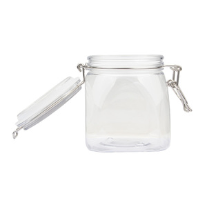 กล่องเก็บคุกกี้ PET ขนาด 500 มล. ฝาพับใส ปลอดสาร BPA แบบกำหนดเองได้ - Product Image 5