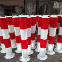 Poteau de stationnement réfléchissant haute intensité en acier galvanisé Q235, borne anti-collision, colonne de barrière fixe pour centre commercial