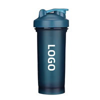 Gourde Shaker de Protéines en Plastique 600 ml avec Logo Personnalisé pour le Sport et la Salle de Sport