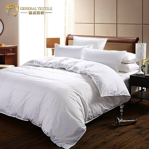 100% coton 300TC 400TC <span class=keywords><strong>linge</strong></span> <span class=keywords><strong>de</strong></span> <span class=keywords><strong>lit</strong></span> en coton blanc uni drap <span class=keywords><strong>de</strong></span> <span class=keywords><strong>lit</strong></span> ensemble <span class=keywords><strong>de</strong></span> literie pour hôtel - Product Image 1