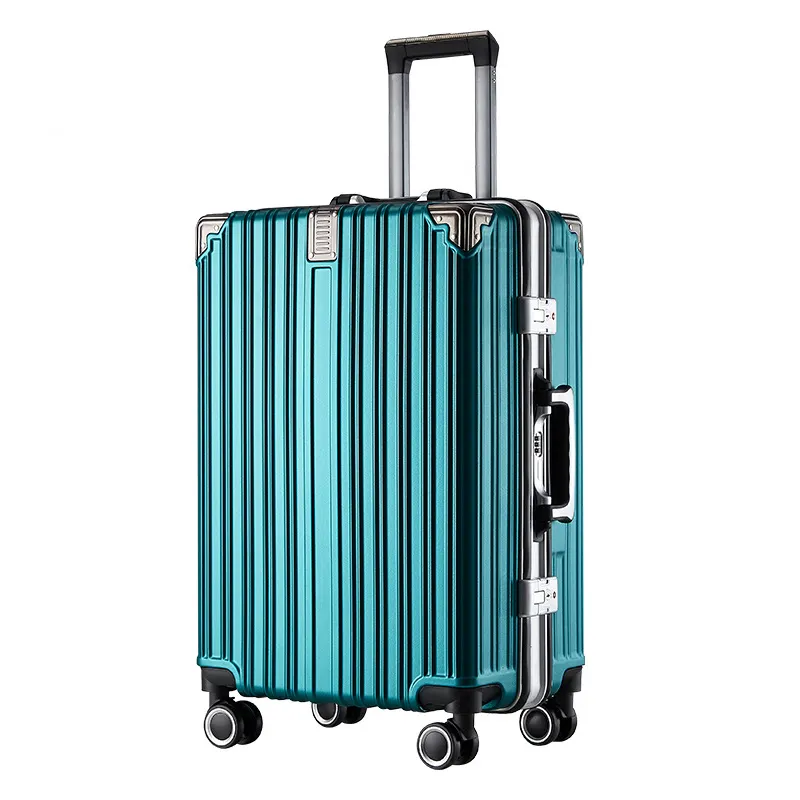 YX16815 YoiXin Good Quality PC Dual Password Lock Aluminum Frame Suitcase With Trolley Luxury Travel Luggage Suitcase Smart