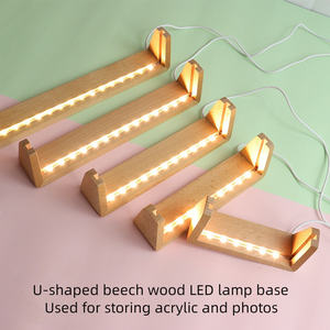 إطار صور خشبي بقاعدة خشبية على شكل حرف U و 4-12 بوصة من الأكريليك لسطح المكتب على شكل حرف U - Product Image 6