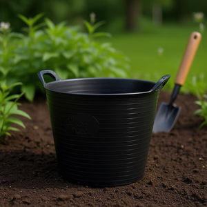 CAPAZO Cubo de Plástico y Goma de Estilo Simple de 25L - Product Image 3