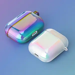 IMD Desain untuk Airpod 1 2 Casing untuk Anak Perempuan Hologram Pelat Elektrik Gradien untuk Airpod Pro Casing Mutiara Hologram