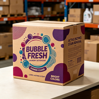 Premium digitaal bedrukte Pure Wash wasmiddel vloeibare dieptereiniger verzenddoos 72 uur snelle verzending waterdichte golfkartonnen doos met weinig schuim