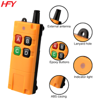 Télécommande universelle ABS 4 boutons à code d'apprentissage automatique sans fil haute puissance, portée 100m, pour porte de garage et grue, garantie 1 an