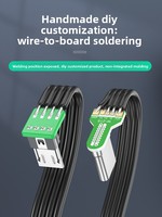 Cable de Silicona Tipo-C/Micro-USB con Doble Conector en Ángulo para Teléfonos/Tabletas Android y Cámaras para Auto - Carga 2A y Transferencia de Datos