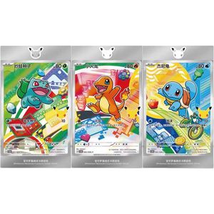 Collection <span class=keywords><strong>Pokémon</strong></span> TCG 100% authentique, édition chinoise, 30e anniversaire, ensemble de cartes flash avec illustrations des premiers partenaires, Vol.1, boîte de boosters - Product Image 4