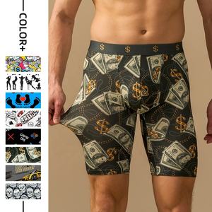 กางเกงในบ็อกเซอร์ขายาว9นิ้วสำหรับผู้ชายกางเกงบ็อกเซอร์ชั้นในสุดเท่มีความชื้นสูง3XL - Product Image 2