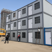 Maison préfabriquée en conteneur à structure en acier rigide à 3 étages, durable, ignifuge, respirante, écologique, moderne