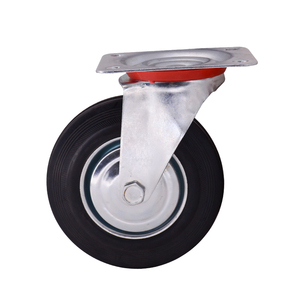 Roulettes pivotantes robustes de 75 mm (3 pouces) avec frein, anti-poussière, en caoutchouc massif, pour usage industriel - Product Image 4