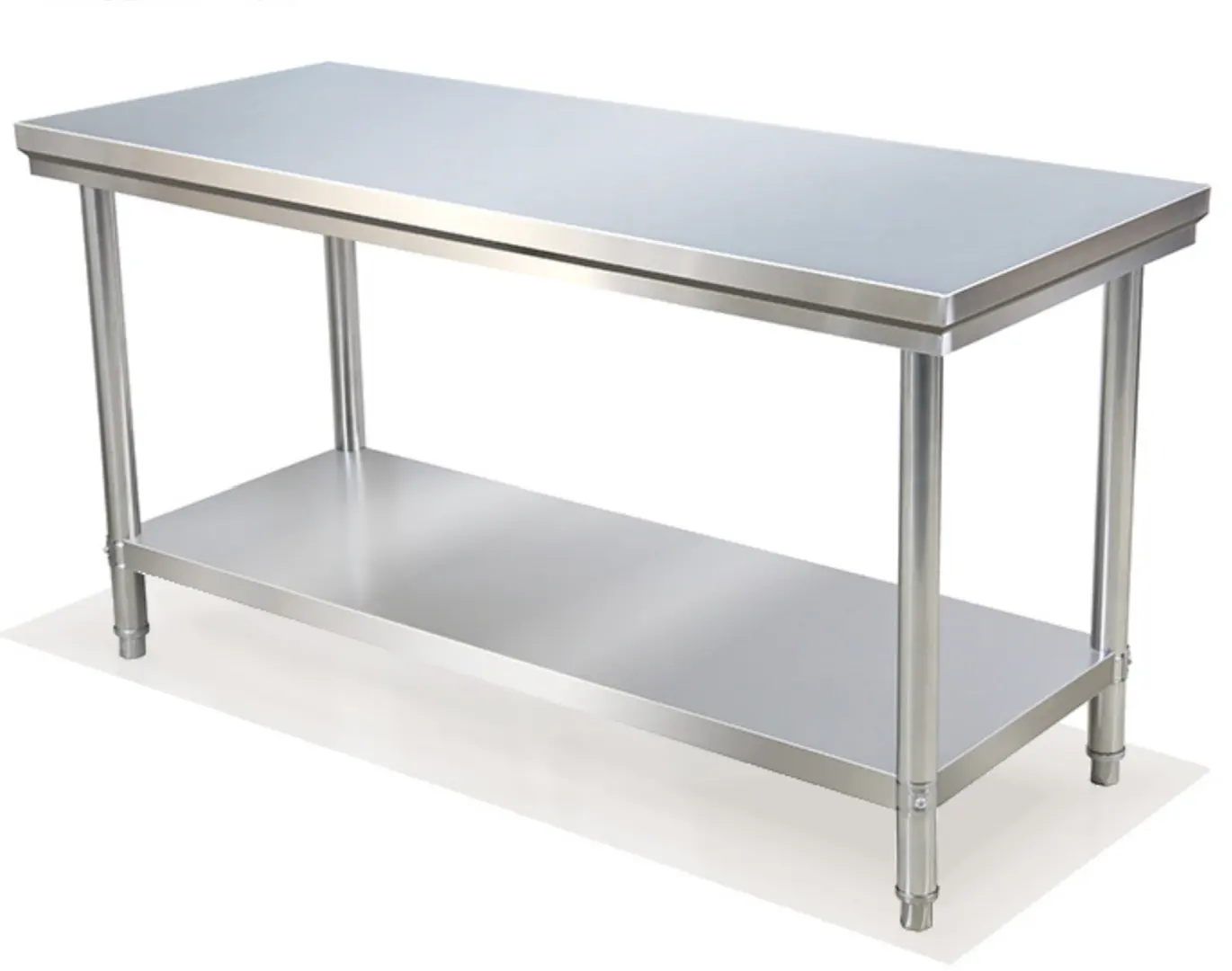 Factory direct selling 201 / 304 stainless steel work table worktable for commercial kitchen prep table