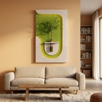 Peinture murale LED 3D de style nordique moderne, nouvelle tendance, peinture de nature morte, art décoratif en grès, design artistique