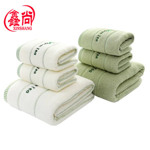 Toalla de baño Xinshang de té verde, 70x140cm, a rayas, de algodón absorbente, toalla grande para uso doméstico o como regalo. - Product Image 5