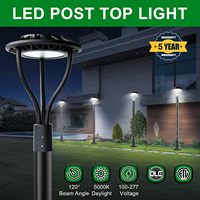 150W 19500LM, éclairage de rue de jardin, de cour, poteau LED étanche IP65, éclairage de poteau de zone circulaire extérieure, garantie de 5 ans