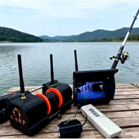Accessoires pour bateau à appât Caddx avec écran 7 pouces, caméra HD sous-marine 13MP grand angle 140°, assistant vocal IA, capacité de plongée jusqu'à 30 pieds