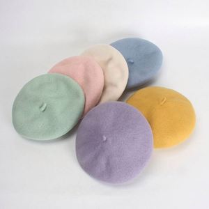 Boina de Lana Clásica Gruesa de 80g de Alta Calidad al por Mayor para Mujer, Gorro de Invierno Cálido y a la Moda - Product Image 1