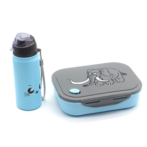 Ensemble boîte à lunch et gourde pour enfants, rose avec motif éléphant, pour enfants de 2 à 4 ans - Product Image 2