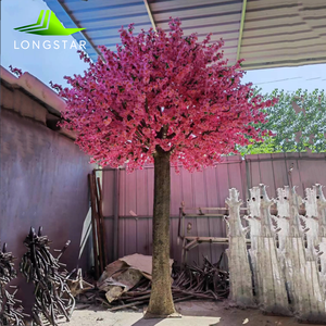 Plante artificielle de 3,5 m, grande plante d'extérieur, arbre de fleurs de pêcher artificielles, plante à fleurs en soie pour <span class=keywords><strong>mariage</strong></span>, fête, festival, aménagement paysager - Product Image 1