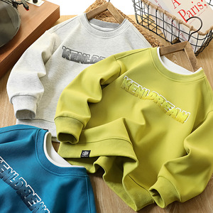 <span class=keywords><strong>Felpa</strong></span> da ragazzo 2025 autunno Casual alla moda in Jersey per bambini camicie con fondo superiore a due pezzi <span class=keywords><strong>felpa</strong></span> con cappuccio per bambini - Product Image 2