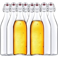 Boissons personnalisées huile vinaigre Kombucha bière eau Soda Kefir Flip Top Ez bouteille en verre Swing Top bouteille de brassage avec bouchon