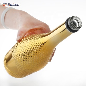 Bán buôn chất lượng tốt rượu chai vàng mạ điện <span class=keywords><strong>Champagne</strong></span> Fancy Chai thủy tinh - Product Image 2