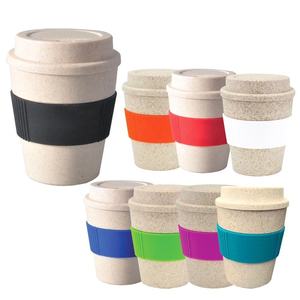 Vaso de Café Ecológico 100% Biodegradable, Color Beige, Vaso Reutilizable de Fibra de Bambú Biodegradable con Logotipo - Product Image 3