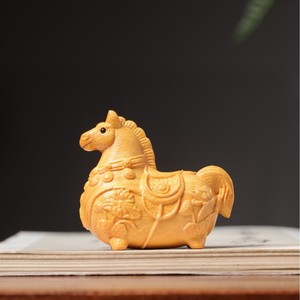 Caballo Tallado <span class=keywords><strong>de</strong></span> la Suerte, Estilo Nacional, Adorno para Mesa <span class=keywords><strong>de</strong></span> Té y Colgante para Árbol <span class=keywords><strong>de</strong></span> Navidad - Product Image 2