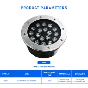 ไฟ LED กันน้ำสำหรับสวน ไฟส่องพื้นดิน ไฟตกแต่งภูมิทัศน์กลางแจ้ง IP67 ไฟใต้ดิน ไฟส่องพื้นระเบียง โคมไฟสวน - Product Image 3